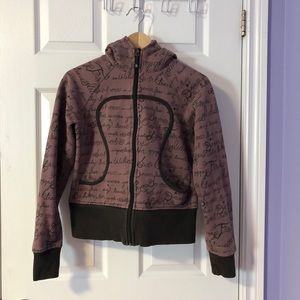 Lululemon Scuba Hoodie in Purple Manifesto Script